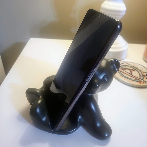 Pigeon RIVER Folk Pottery SPIRIT OF THE BLACK BEAR Phone Stand Signed 2003 - Picture 5 of 7